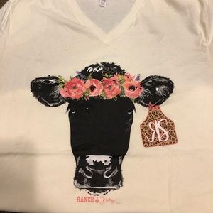 Next Level L cream V neck Tee